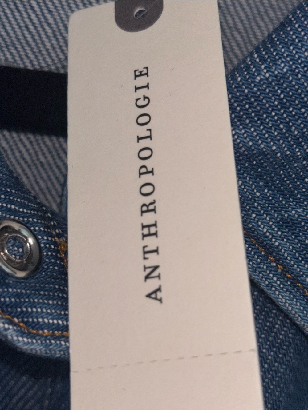 NWT retail $168 size S #Anthropologie,#Pilcro Denim Buttondown Romper - Picture 9 of 9